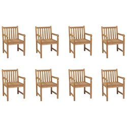 Gartenst�hle 8 Stk. Massivholz Teak