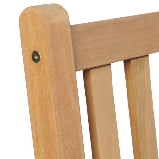 Gartensthle 4 Stk. mit Beigen Kissen Massivholz Teak