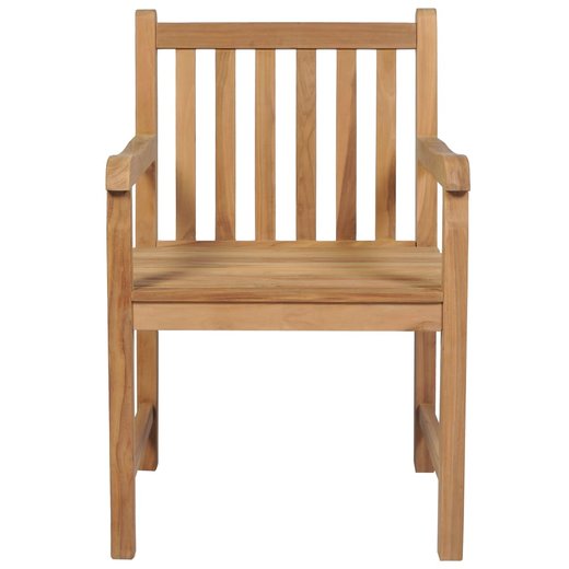 Gartensthle 4 Stk. mit Anthrazit Kissen Massivholz Teak
