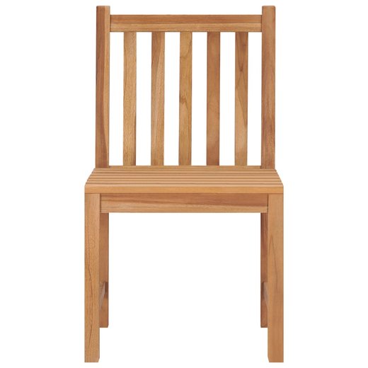Gartensthle 4 Stk. mit Kissen Massivholz Teak