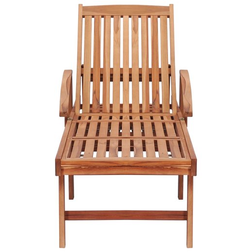 Sonnenliegen 2 Stk. Massivholz Teak