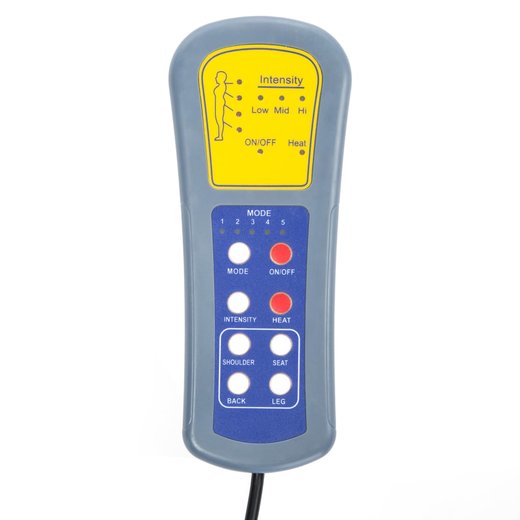Elektrischer Massagesessel Schwarz Kunstleder