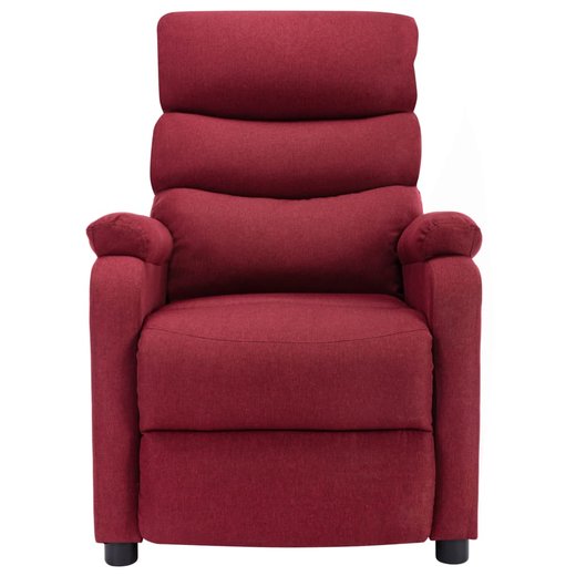 Elektrischer Massagesessel Weinrot Stoff