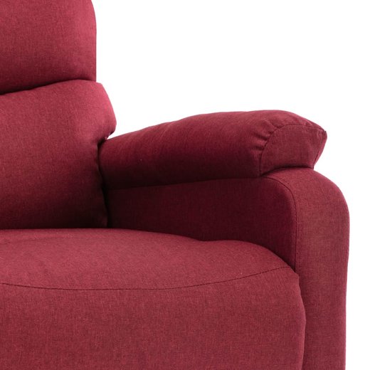 Elektrischer Massagesessel Weinrot Stoff