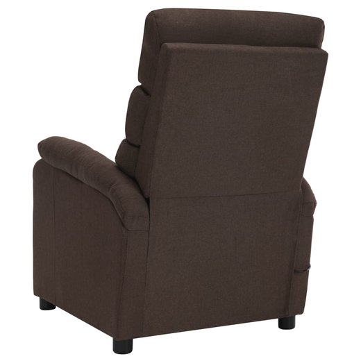 Elektrischer Massagesessel Braun Stoff