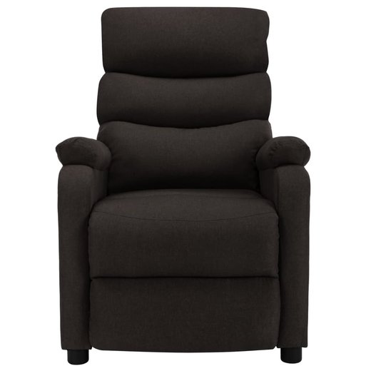 Elektrischer Massagesessel Dunkelbraun Stoff