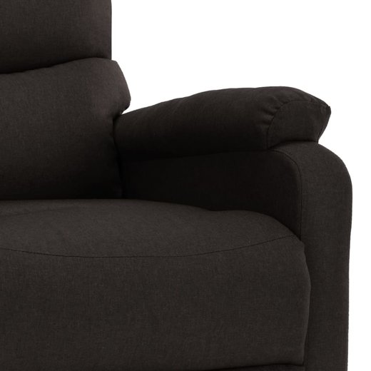 Elektrischer Massagesessel Dunkelbraun Stoff