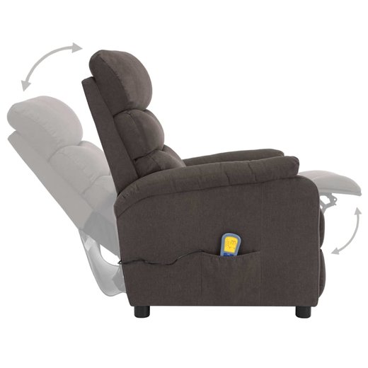 Elektrischer Massagesessel Taupe Stoff
