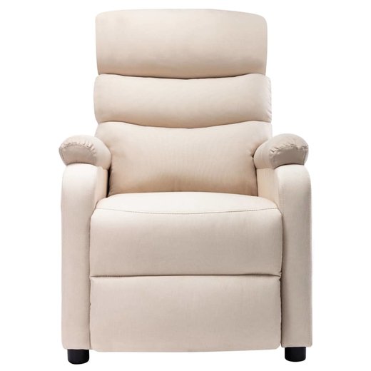 Elektrischer Massagesessel Creme Stoff