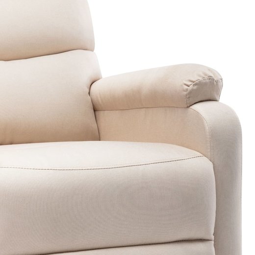 Elektrischer Massagesessel Creme Stoff