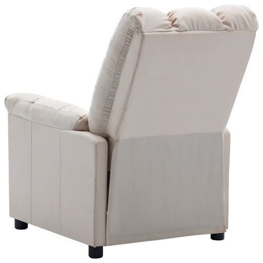 Elektrischer Relaxsessel Creme Stoff