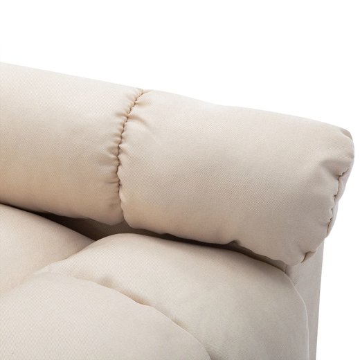 Elektrischer Relaxsessel Creme Stoff