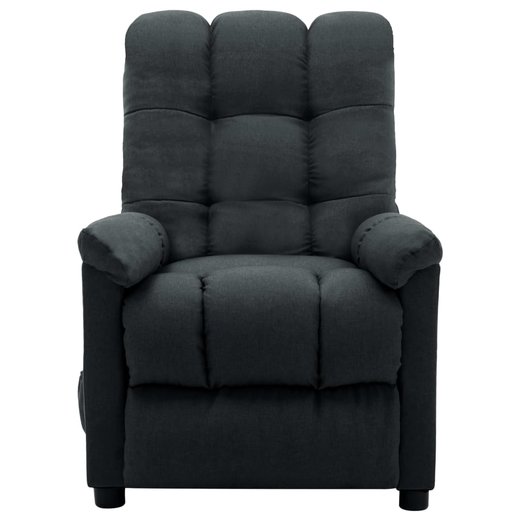 Elektrischer Massagesessel Dunkelgrau Stoff