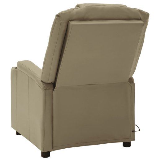 Elektrischer Massagesessel Cappuccino-Braun Kunstleder