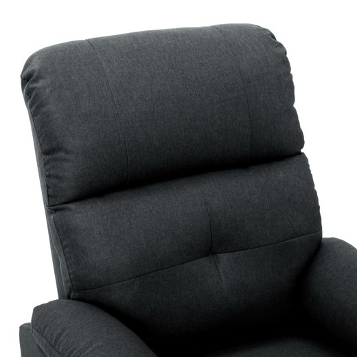 Elektrischer Massagesessel Verstellbar Dunkelgrau Stoff