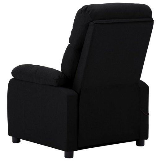 Elektrischer Massagesessel Verstellbar Schwarz Stoff