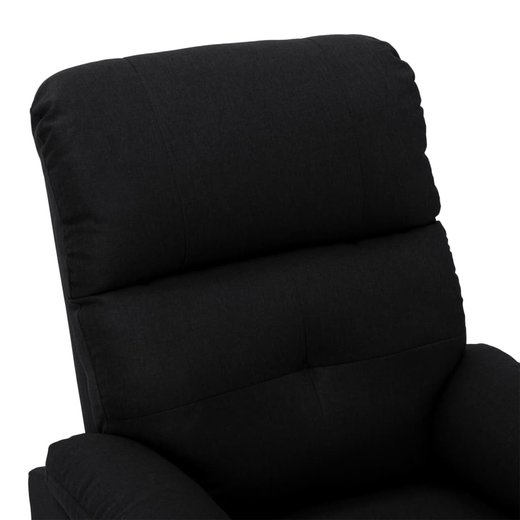 Elektrischer Massagesessel Verstellbar Schwarz Stoff