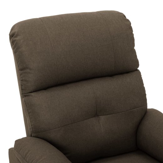 Elektrischer Massagesessel Verstellbar Braun Stoff
