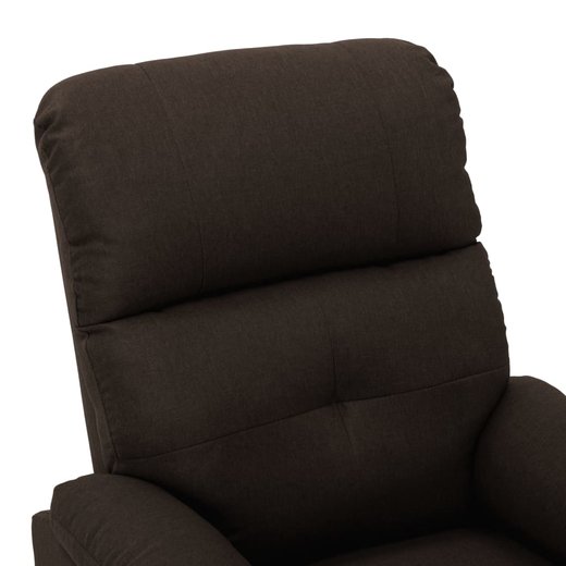 Elektrischer Massagesessel Verstellbar Dunkelbraun Stoff