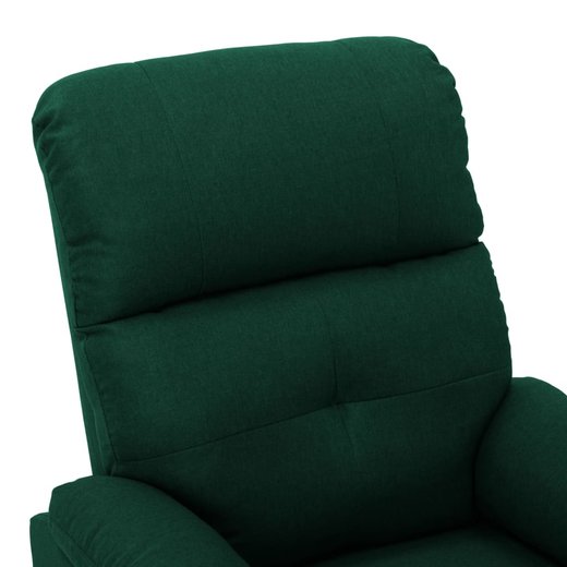 Elektrischer Massagesessel Verstellbar Dunkelgrn Stoff