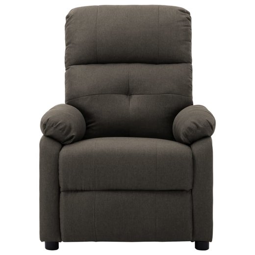Elektrischer Massagesessel Verstellbar Taupe Stoff