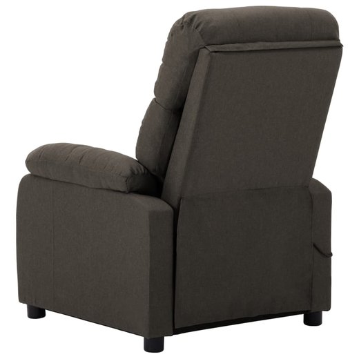 Elektrischer Massagesessel Verstellbar Taupe Stoff