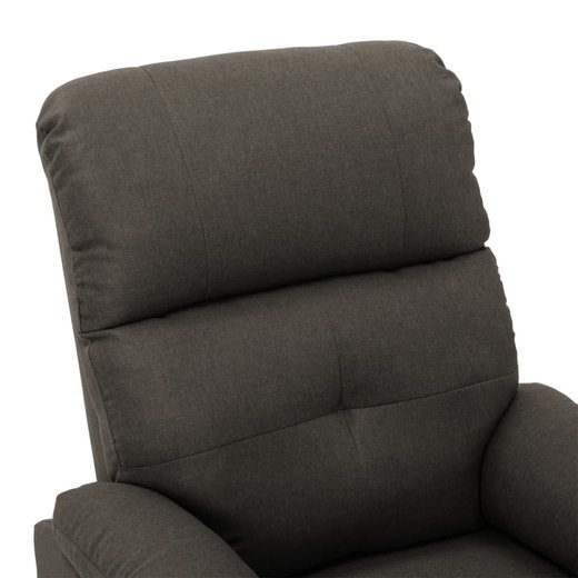 Elektrischer Massagesessel Verstellbar Taupe Stoff