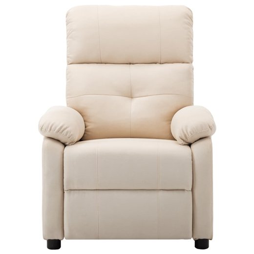 Elektrischer Massagesessel Verstellbar Creme Stoff