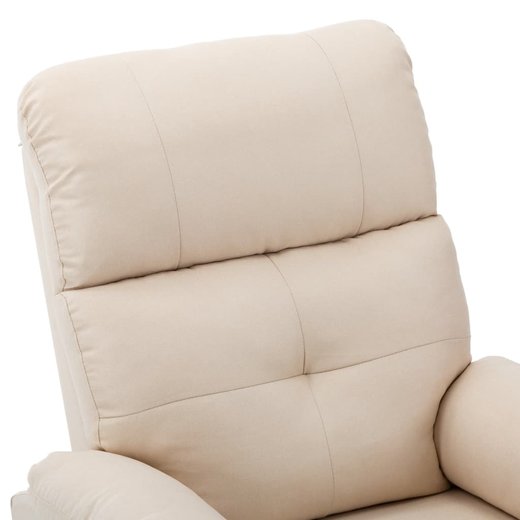 Elektrischer Massagesessel Verstellbar Creme Stoff