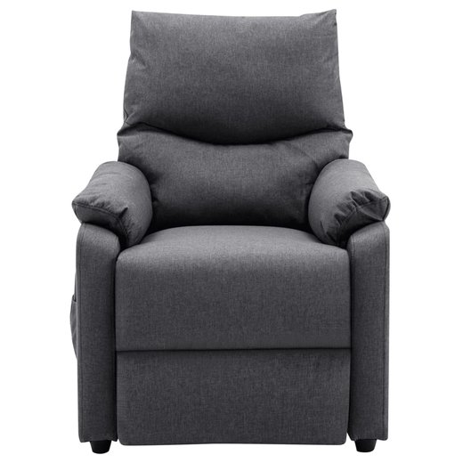 Elektrischer Massagesessel Verstellbar Dunkelgrau Stoff