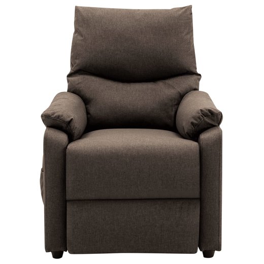 Elektrischer Massagesessel Verstellbar Braun Stoff