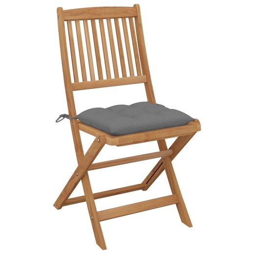 Klappbare Gartensthle 6 Stk. mit Kissen Massivholz Akazie