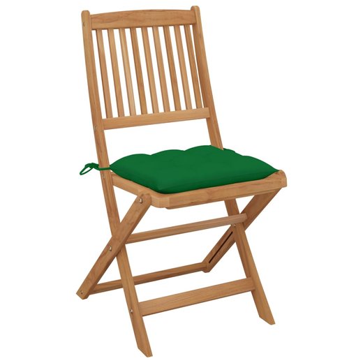 Klappbare Gartensthle 6 Stk. mit Kissen Massivholz Akazie