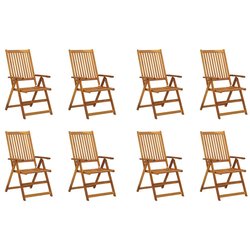 Klappbare Gartensthle 8 Stk. Massivholz Akazie