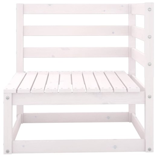 3-Sitzer-Gartensofa Wei Kiefer Massivholz