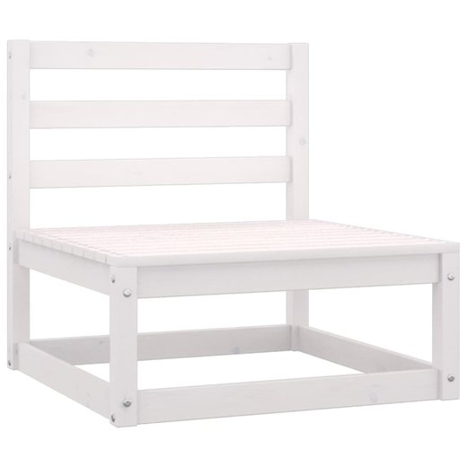4-Sitzer-Gartensofa Wei Kiefer Massivholz