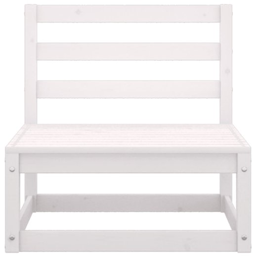 4-Sitzer-Gartensofa Wei Kiefer Massivholz