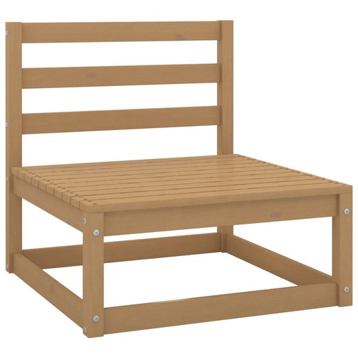 4-Sitzer-Gartensofa Honigbraun Massivholz Kiefer