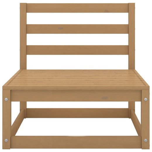 4-Sitzer-Gartensofa Honigbraun Massivholz Kiefer