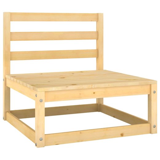7-tlg. Garten-Lounge-Set mit Kissen Kiefer Massivholz