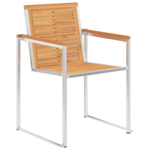 6 Stk. Gartensthle mit Kissen Massivholz Teak
