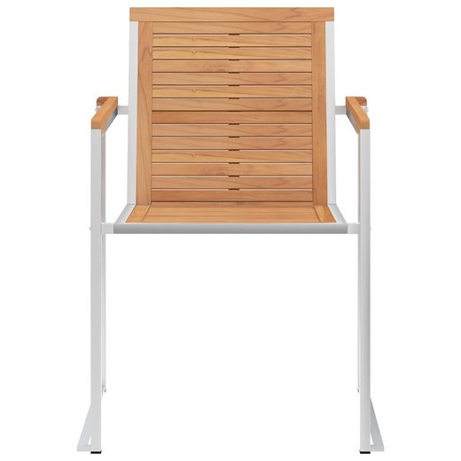 Gartensthle 8 Stk. mit Kissen Massivholz Teak