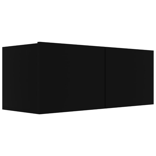 TV-Schrnke 4 Stk. Schwarz 80x30x30 cm Spanplatte