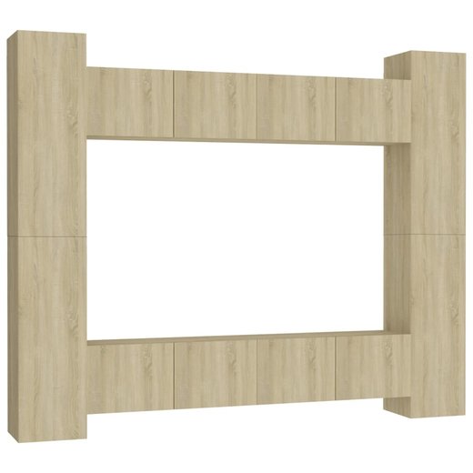 8-tlg. TV-Schrank-Set Sonoma-Eiche Spanplatte
