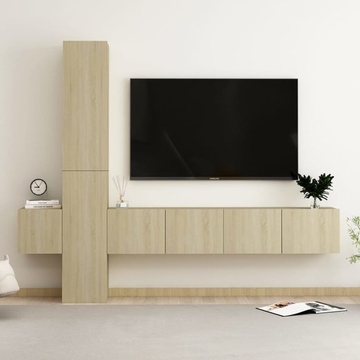 5-tlg. TV-Schrank-Set Sonoma-Eiche Spanplatte