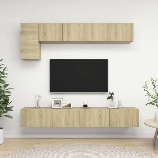 5-tlg. TV-Schrank-Set Sonoma-Eiche Spanplatte
