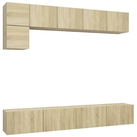 5-tlg. TV-Schrank-Set Sonoma-Eiche Spanplatte