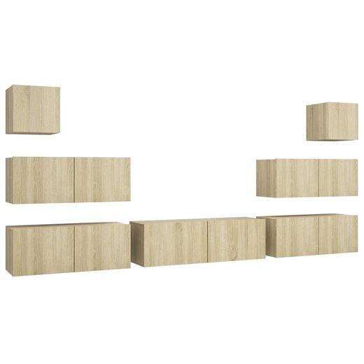 7-tlg. TV-Schrank-Set Sonoma-Eiche Spanplatte