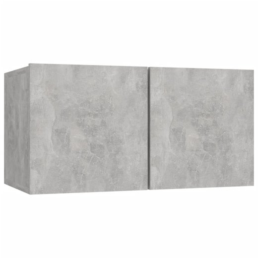 6-tlg. TV-Schrank-Set Betongrau Spanplatte
