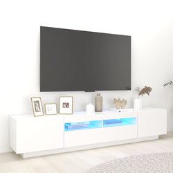 TV-Schrank mit LED-Leuchten Wei 200x35x40 cm
